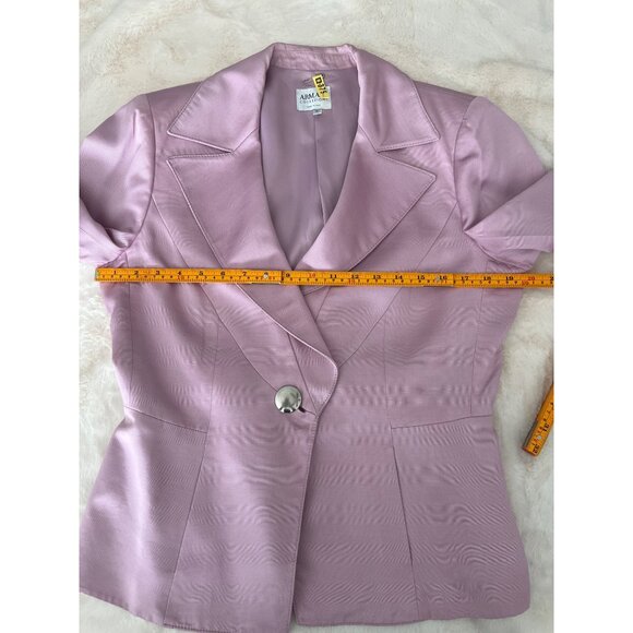 Vintage Armani‎ Collezioni Soft Pink Blazer Jacket Size 12 Viscose Made in Italy - Picture 9 of 15
